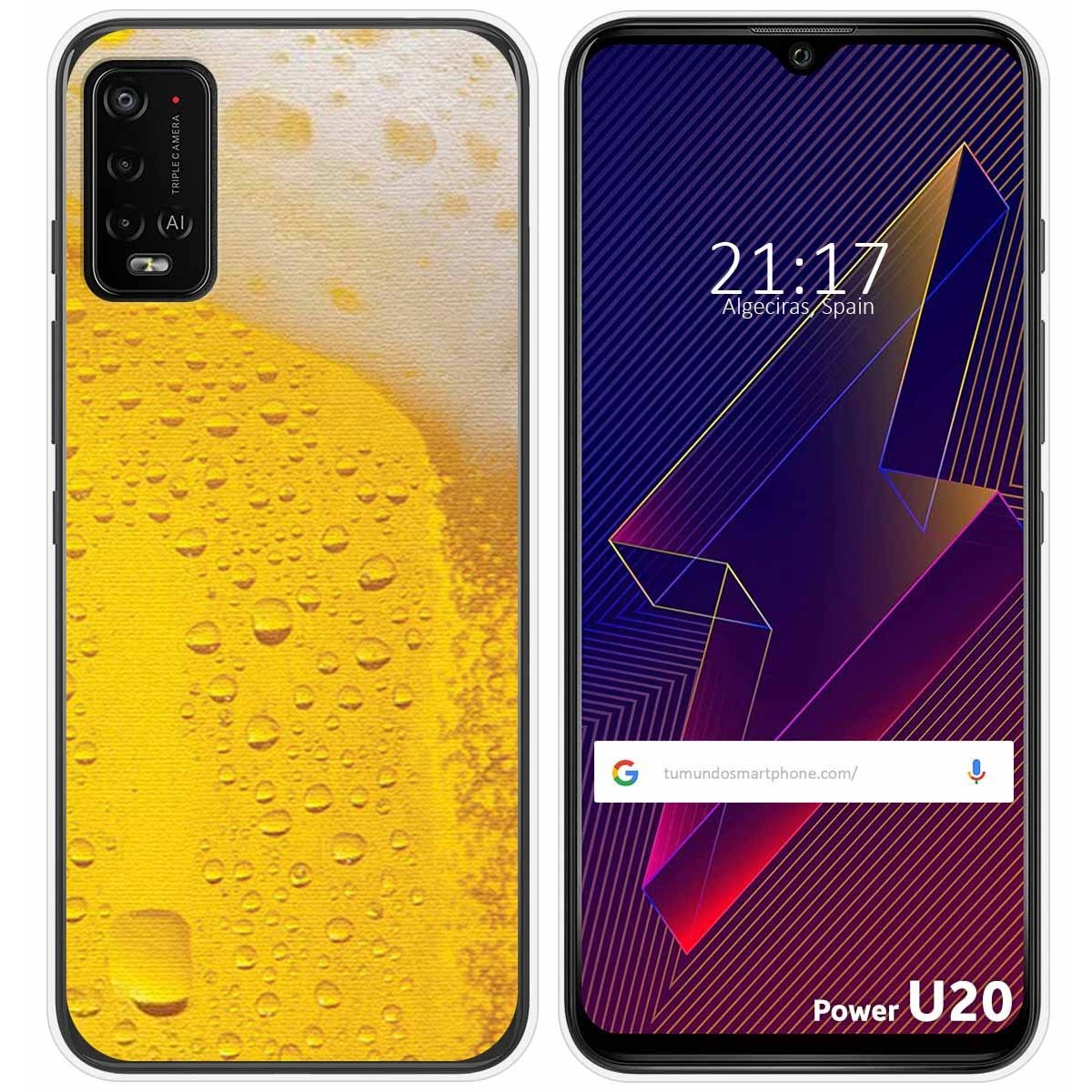 Funda Silicona para Wiko Power U10 / U20 diseño Cerveza Dibujos