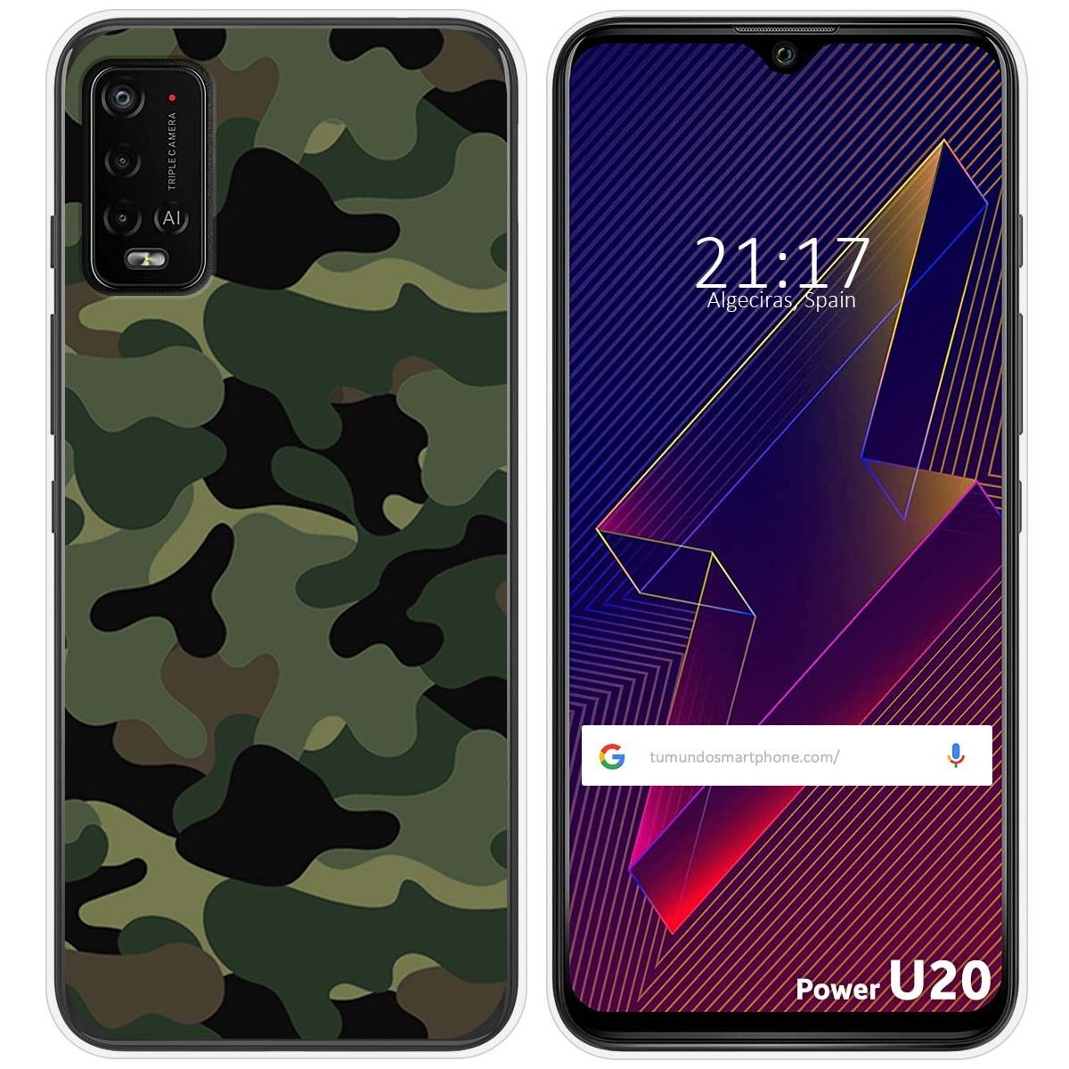 Funda Silicona para Wiko Power U10 / U20 diseño Camuflaje Dibujos