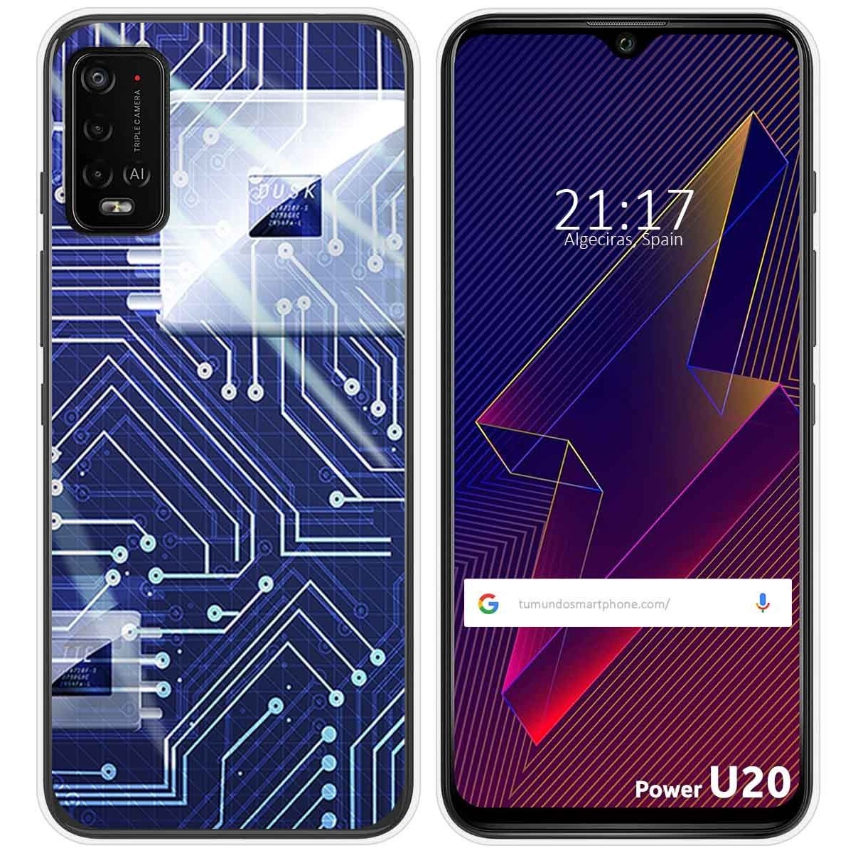 Funda Silicona para Wiko Power U10 / U20 diseño Circuito Dibujos