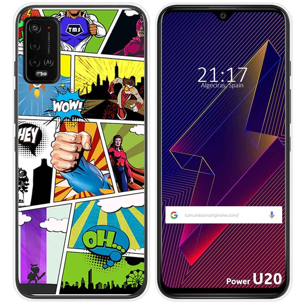 Funda Silicona para Wiko Power U10 / U20 diseño Comic Dibujos