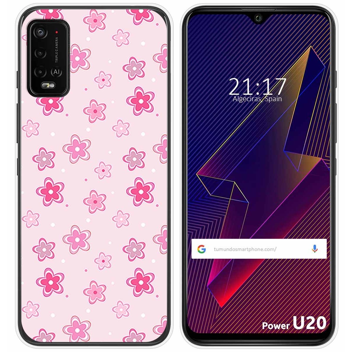 Funda Silicona para Wiko Power U10 / U20 diseño Flores Dibujos