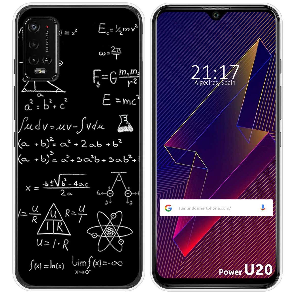 Funda Silicona para Wiko Power U10 / U20 diseño Formulas Dibujos