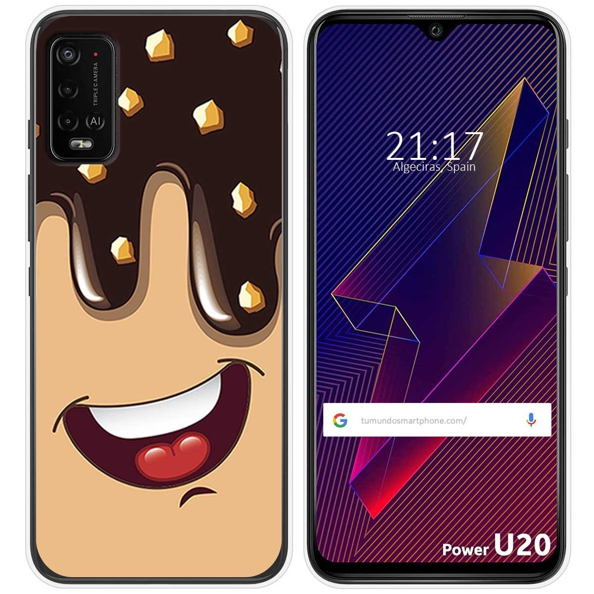 Funda Silicona para Wiko Power U10 / U20 diseño Helado Chocolate Dibujos