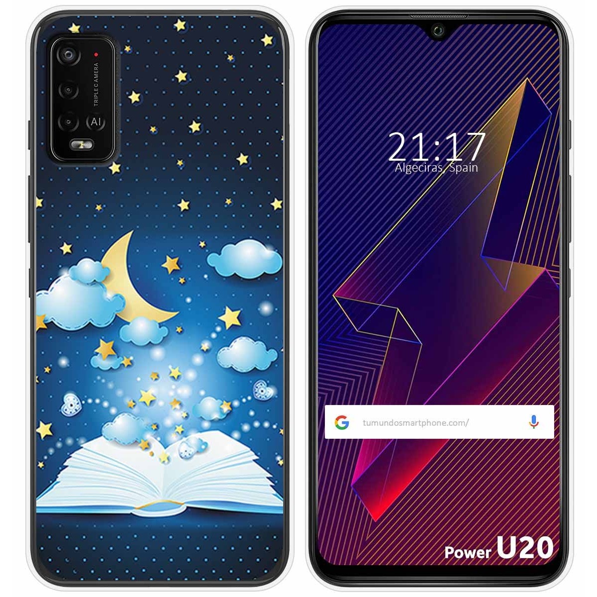 Funda Silicona para Wiko Power U10 / U20 diseño Libro Cuentos Dibujos