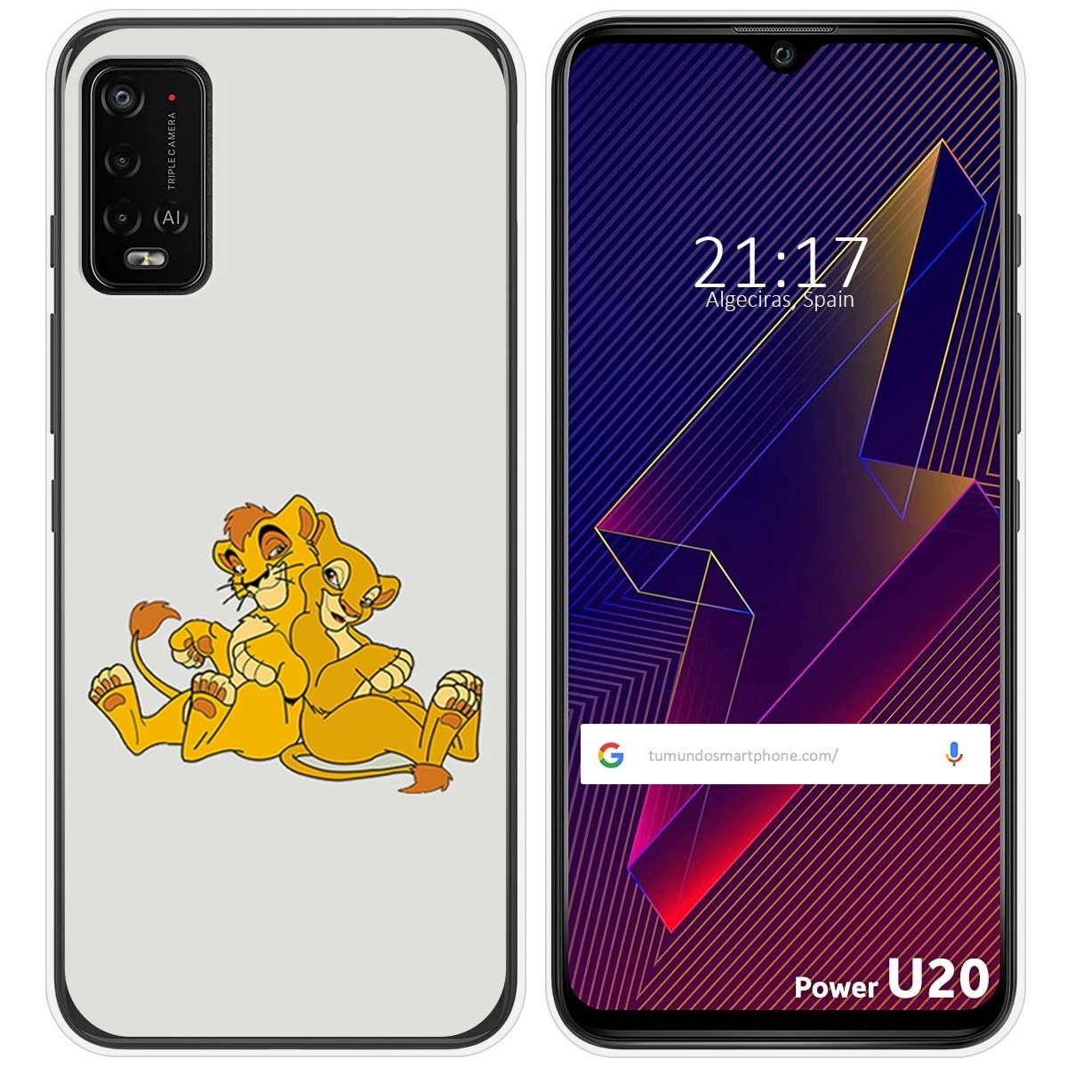 Funda Silicona para Wiko Power U10 / U20 diseño Leones Dibujos