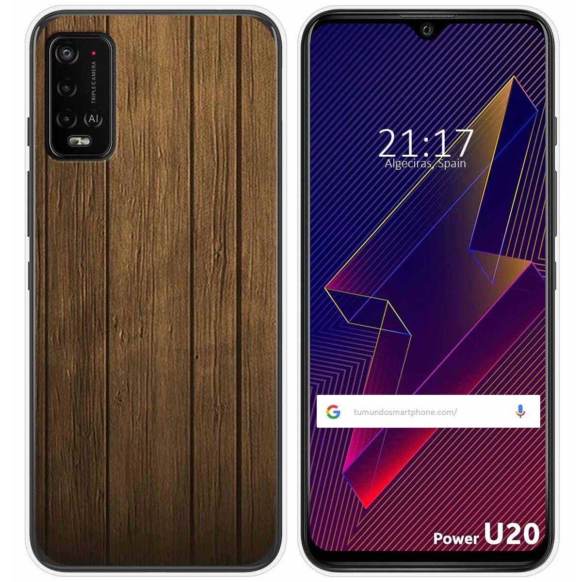 Funda Silicona para Wiko Power U10 / U20 diseño Madera Dibujos