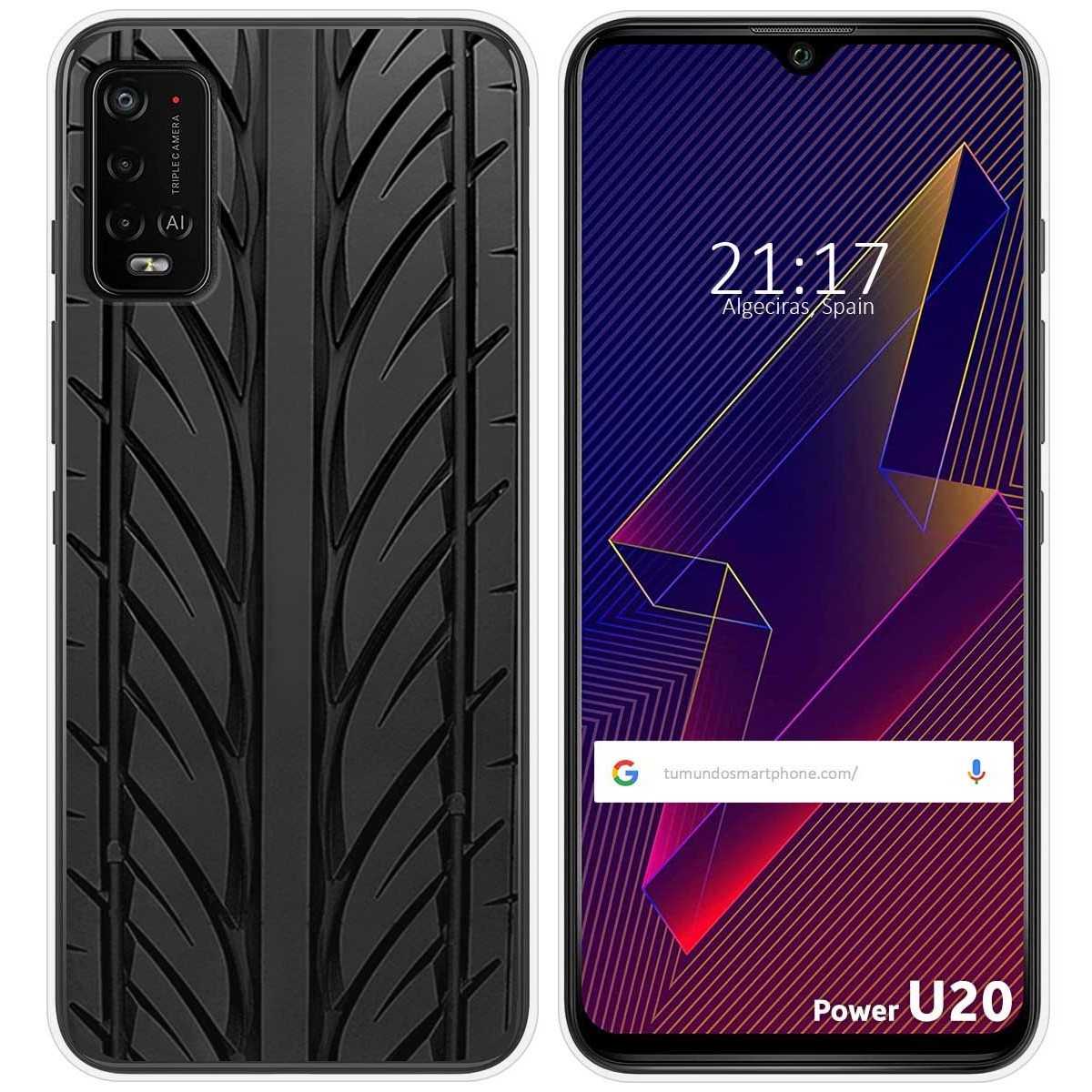 Funda Silicona para Wiko Power U10 / U20 diseño Neumatico Dibujos