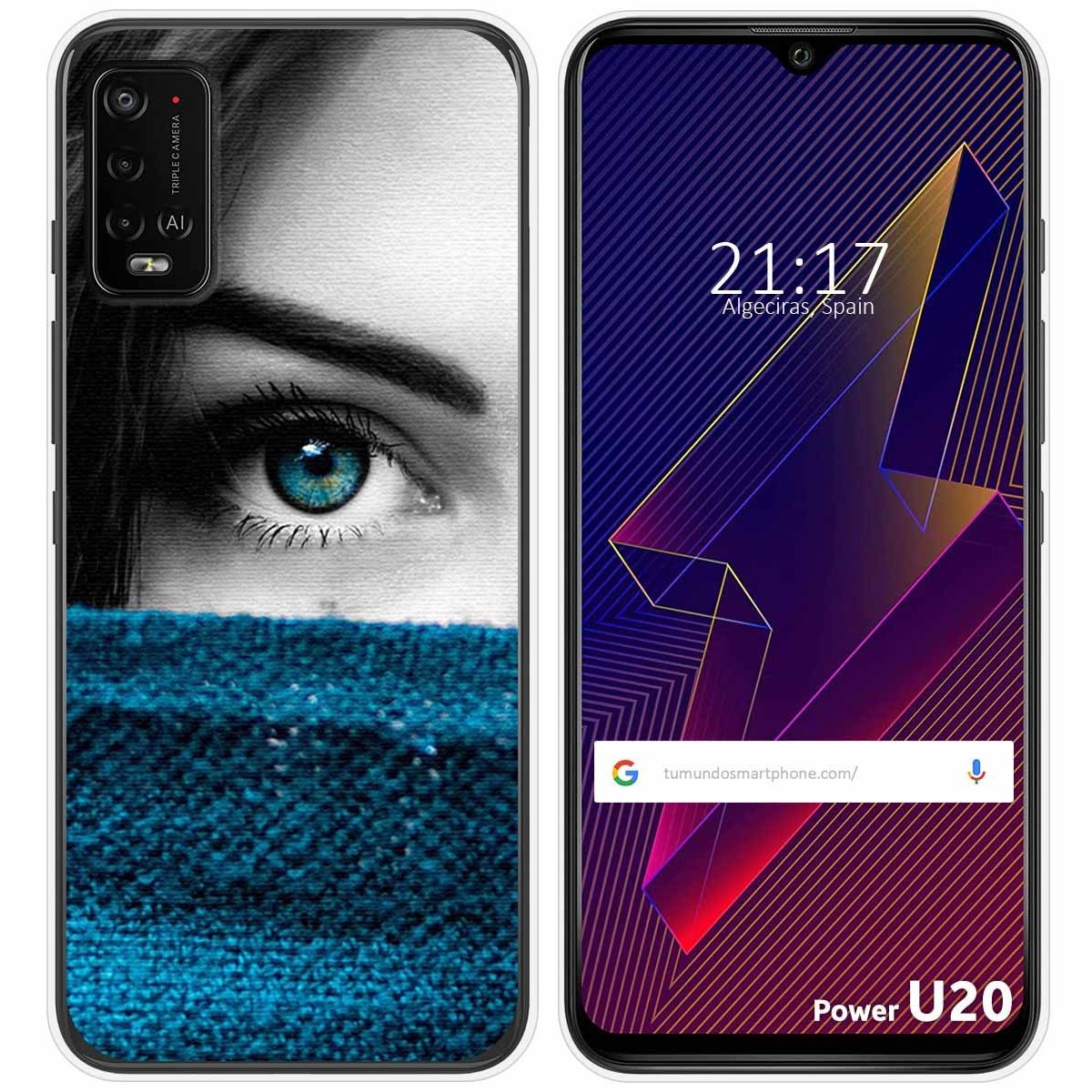 Funda Silicona para Wiko Power U10 / U20 diseño Ojo Dibujos