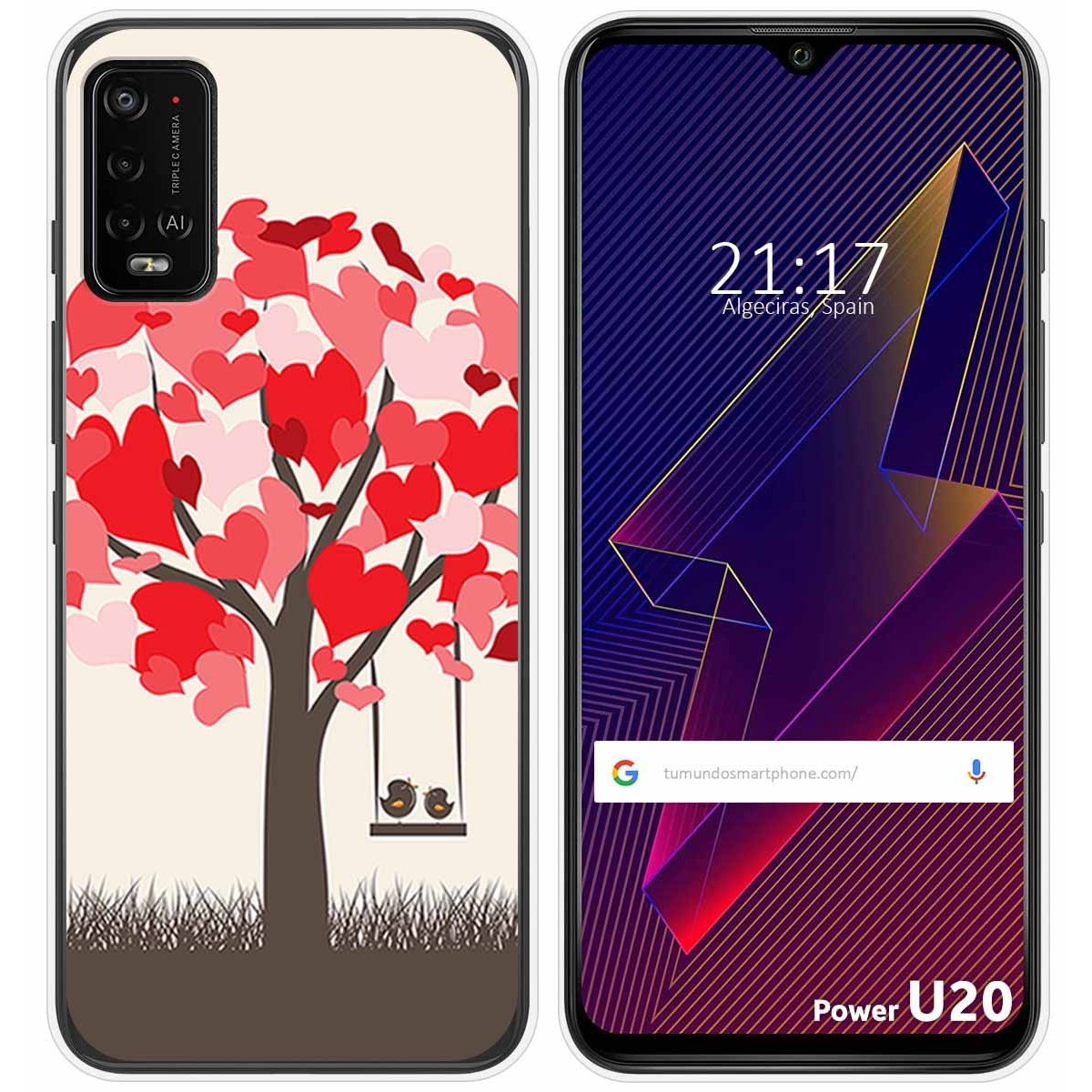 Funda Silicona para Wiko Power U10 / U20 diseño Pajaritos Dibujos