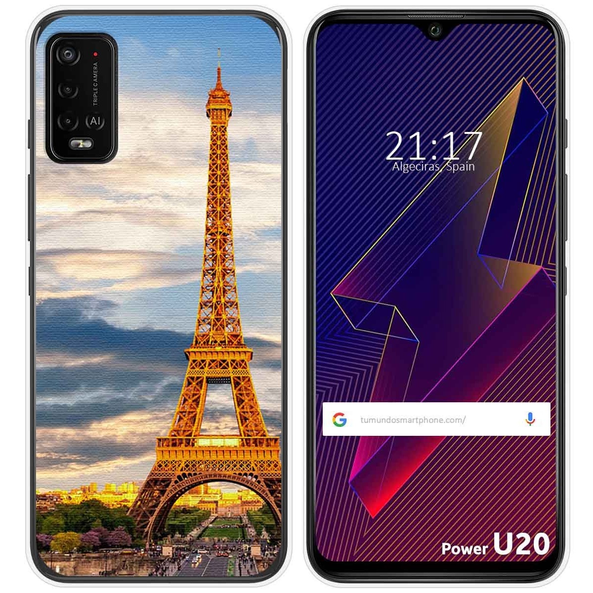 Funda Silicona para Wiko Power U10 / U20 diseño Paris Dibujos