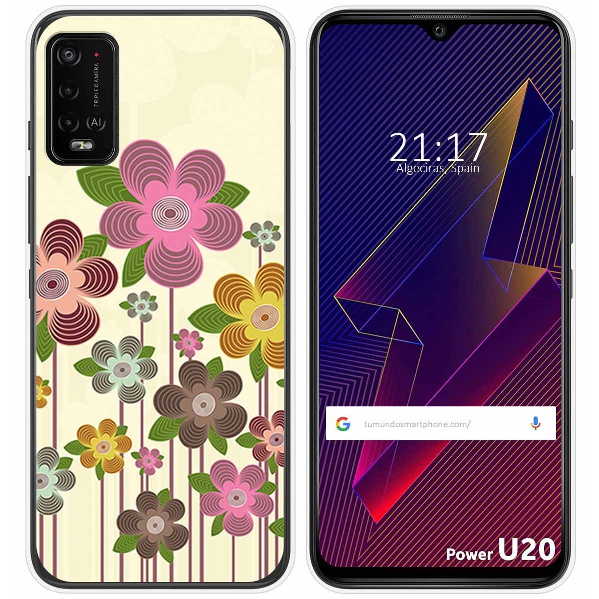 Funda Silicona para Wiko Power U10 / U20 diseño Primavera En Flor Dibujos