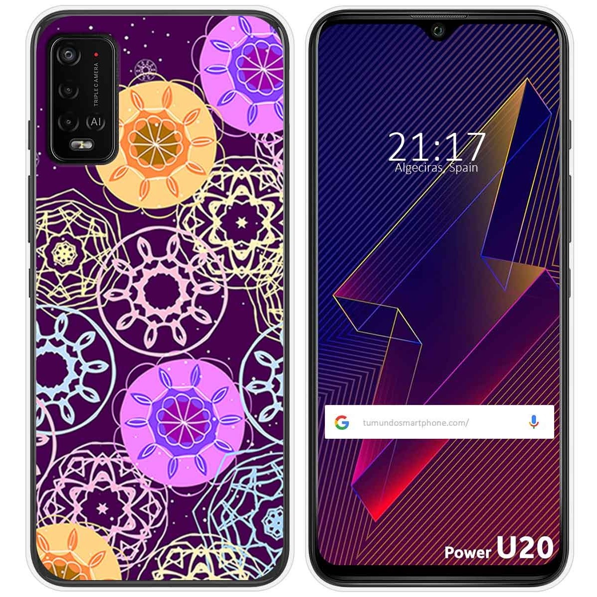 Funda Silicona para Wiko Power U10 / U20 diseño Radial Dibujos