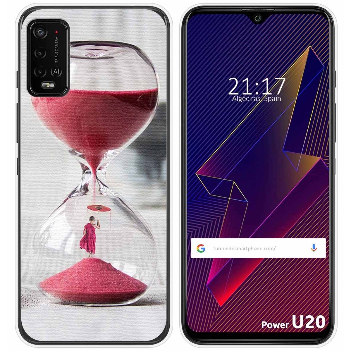 Funda Silicona para Wiko Power U10 / U20 diseño Reloj Dibujos