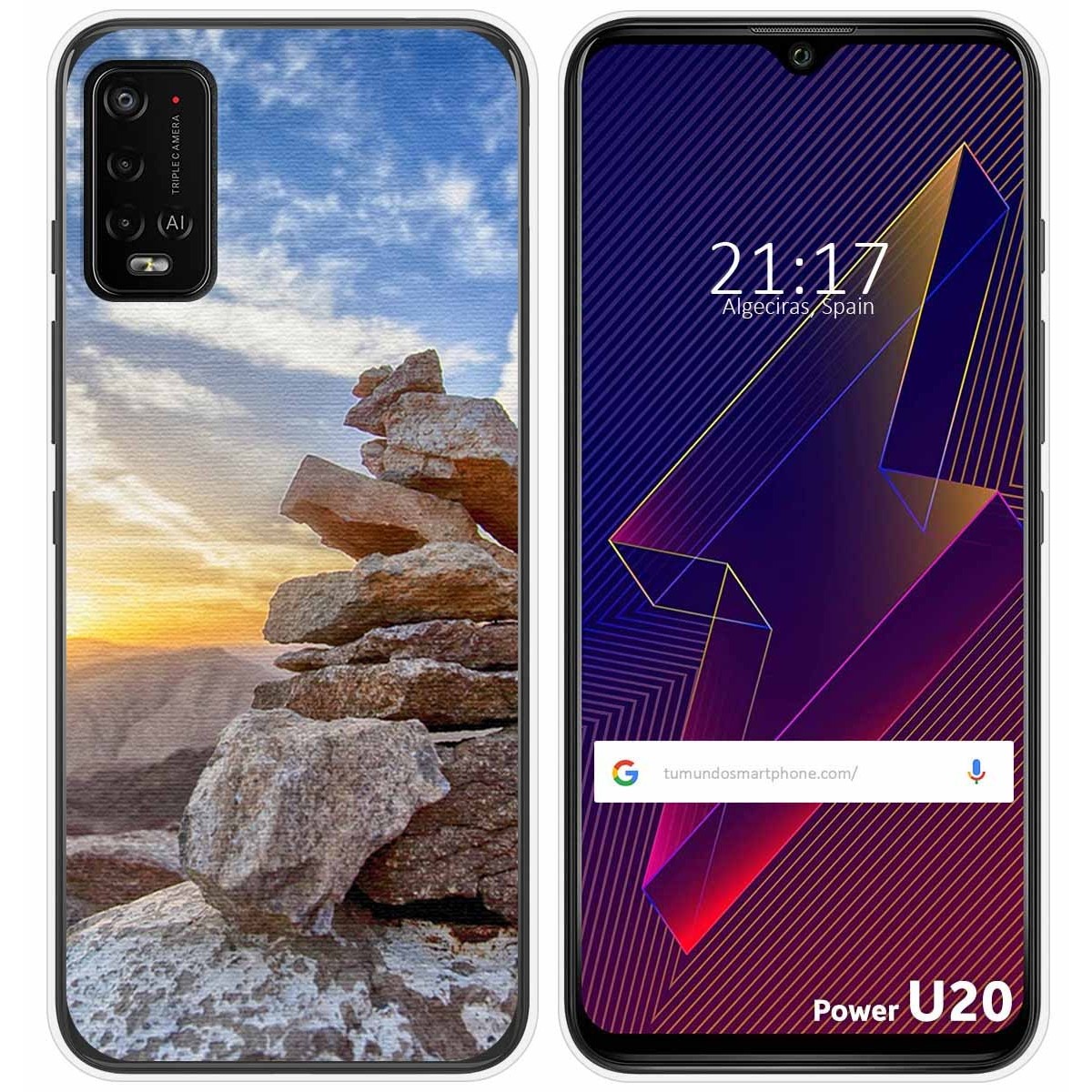 Funda Silicona para Wiko Power U10 / U20 diseño Sunset Dibujos