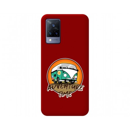 Funda Silicona Líquida Roja para Vivo V21 5G diseño Adventure Time Dibujos