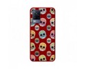 Funda Silicona Líquida Roja para Vivo V21 5G diseño Catrina Dibujos