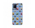 Funda Silicona Líquida Azul para Vivo V21 5G diseño Catrina Dibujos