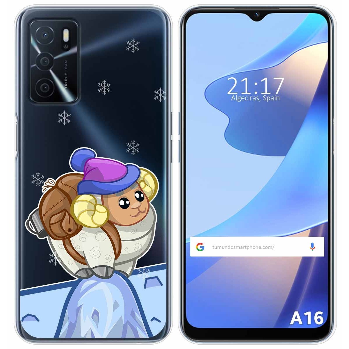 Funda Silicona Transparente para Oppo A16 / A16s diseño Cabra Dibujos