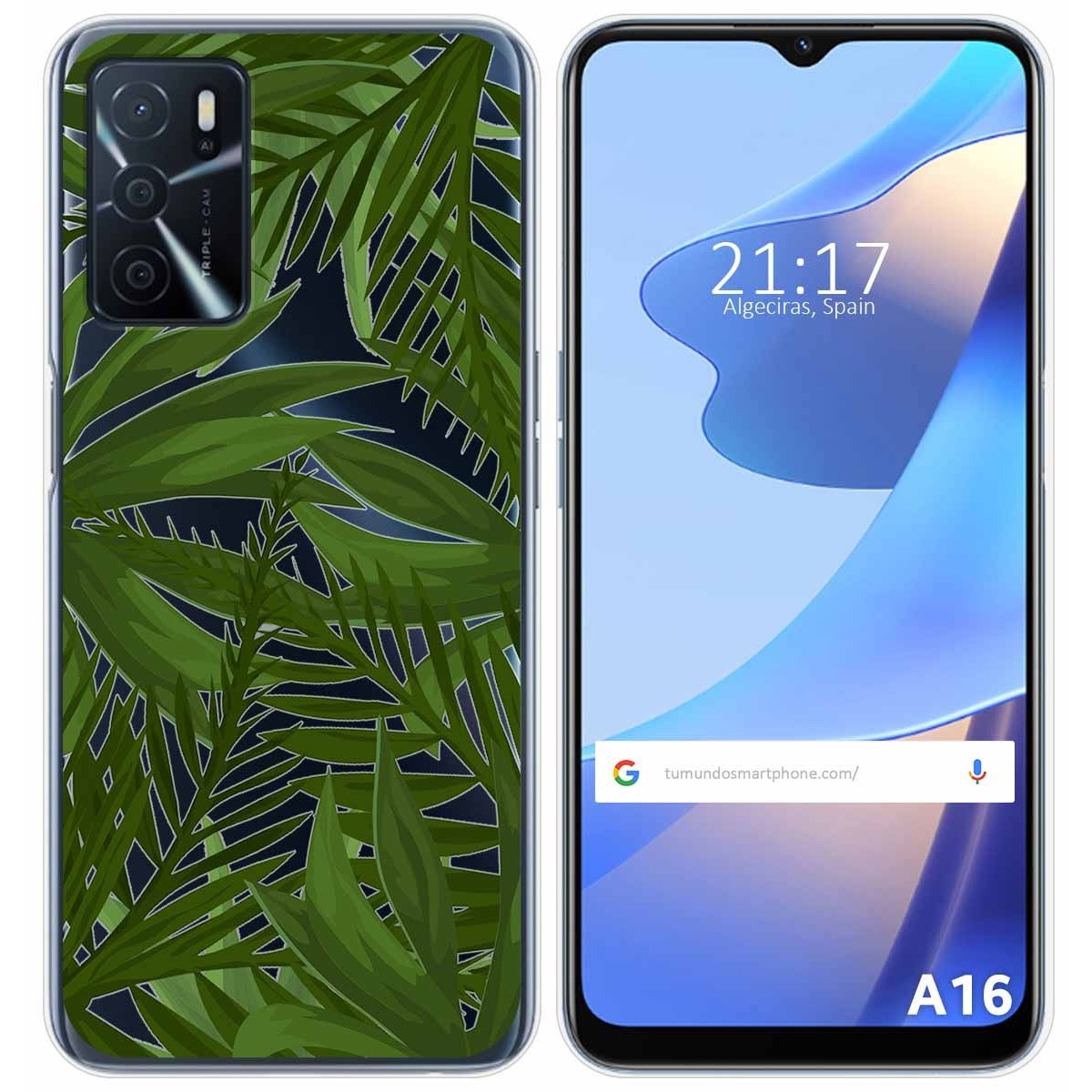 Funda Silicona Transparente para Oppo A16 / A16s diseño Jungla Dibujos