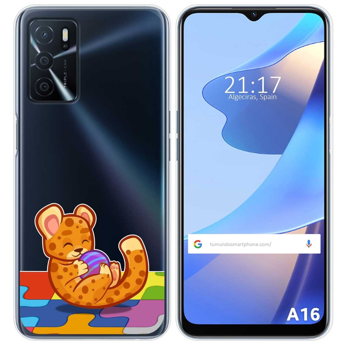 Funda Silicona Transparente para Oppo A16 / A16s diseño Leopardo Dibujos