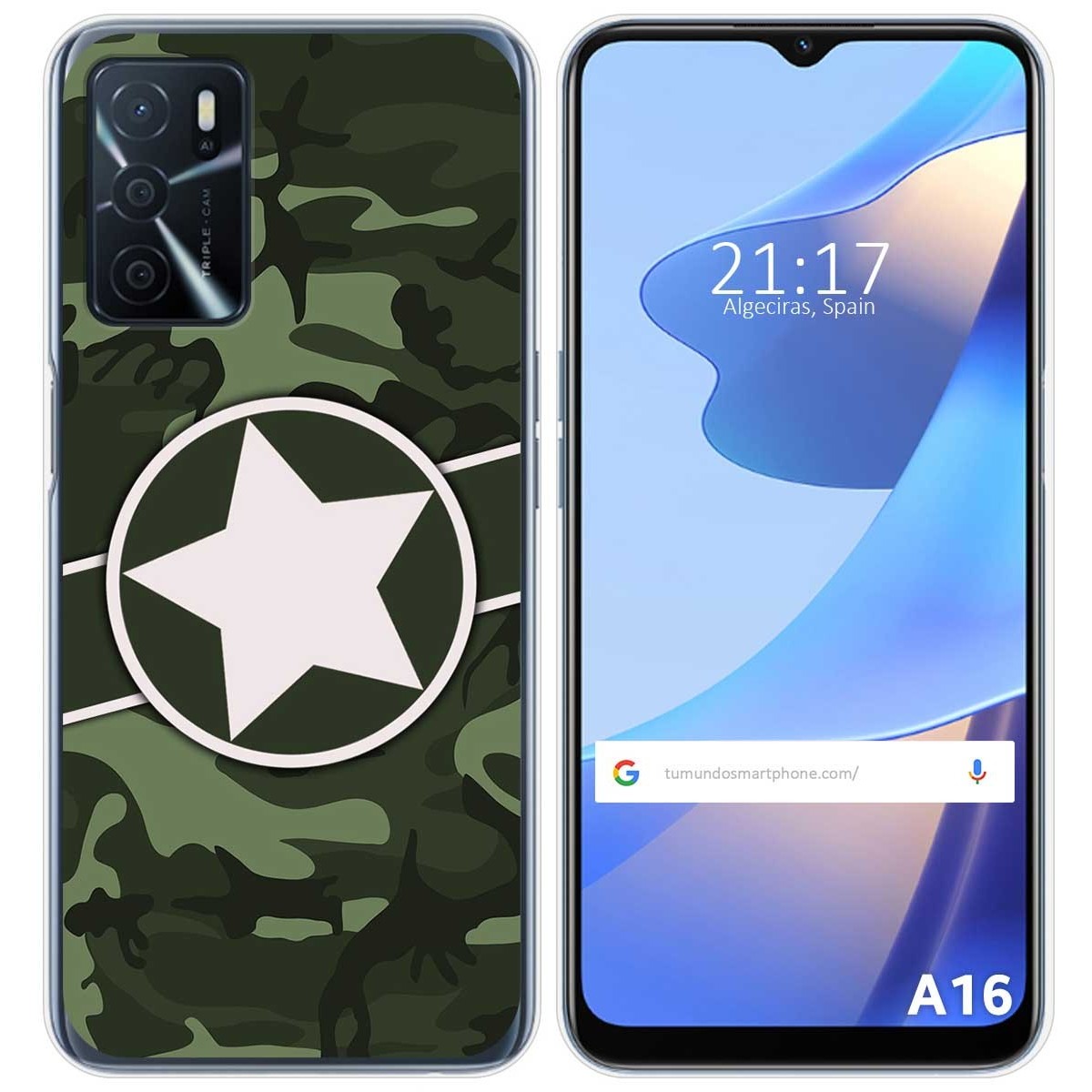 Funda Silicona para Oppo A16 / A16s diseño Camuflaje 01 Dibujos