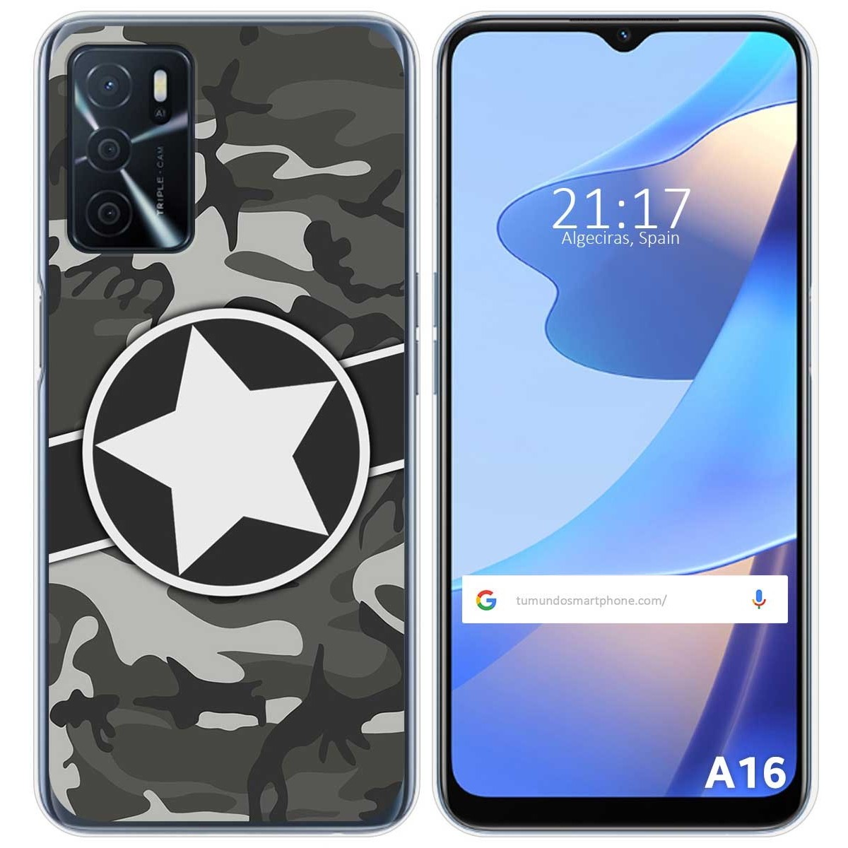 Funda Silicona para Oppo A16 / A16s diseño Camuflaje 02 Dibujos