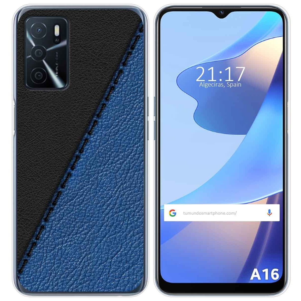 Funda Silicona para Oppo A16 / A16s diseño Cuero 02 Dibujos