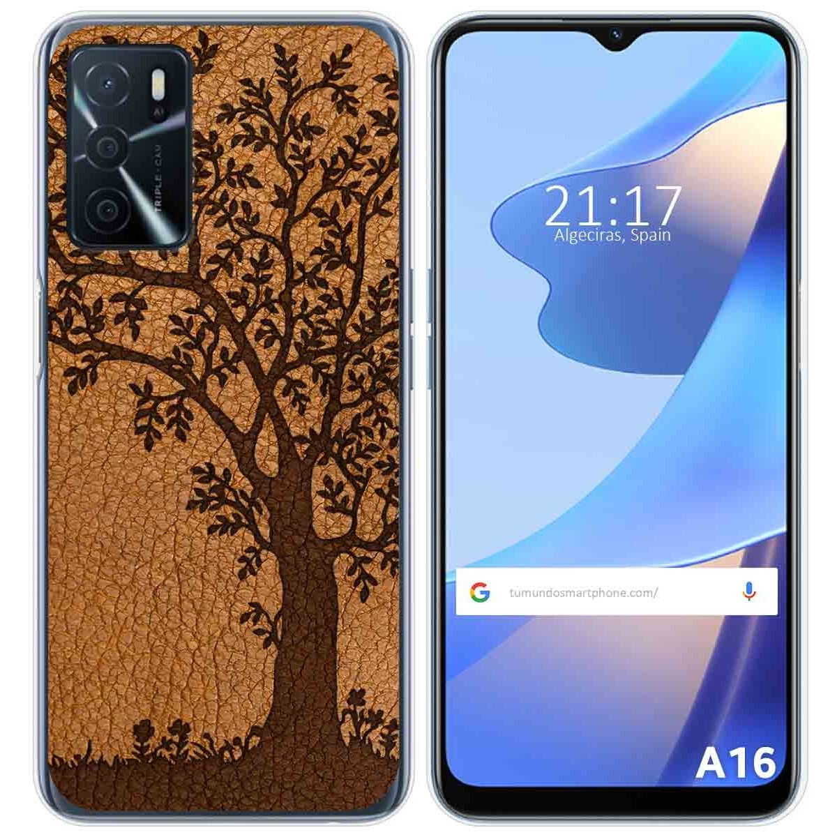 Funda Silicona para Oppo A16 / A16s diseño Cuero 03 Dibujos