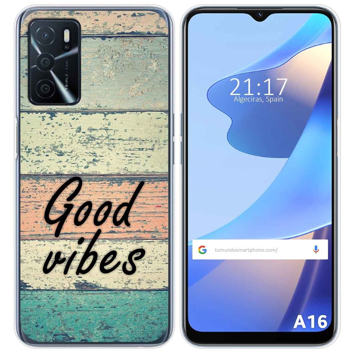Funda Silicona para Oppo A16 / A16s diseño Madera 01 Dibujos
