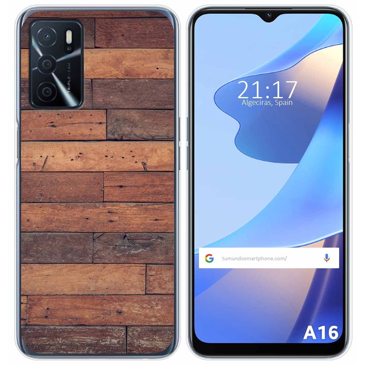 Funda Silicona para Oppo A16 / A16s diseño Madera 03 Dibujos