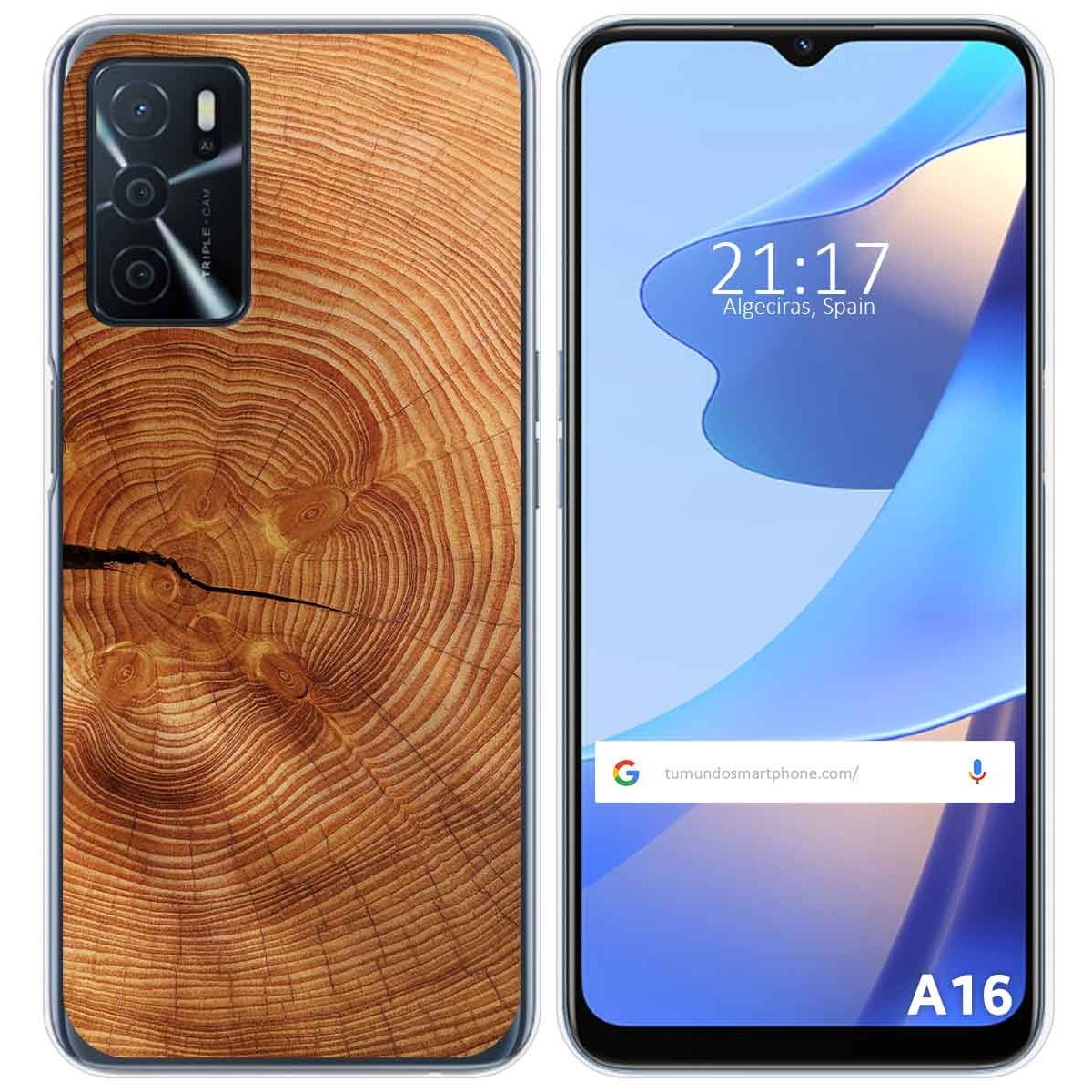 Funda Silicona para Oppo A16 / A16s diseño Madera 04 Dibujos