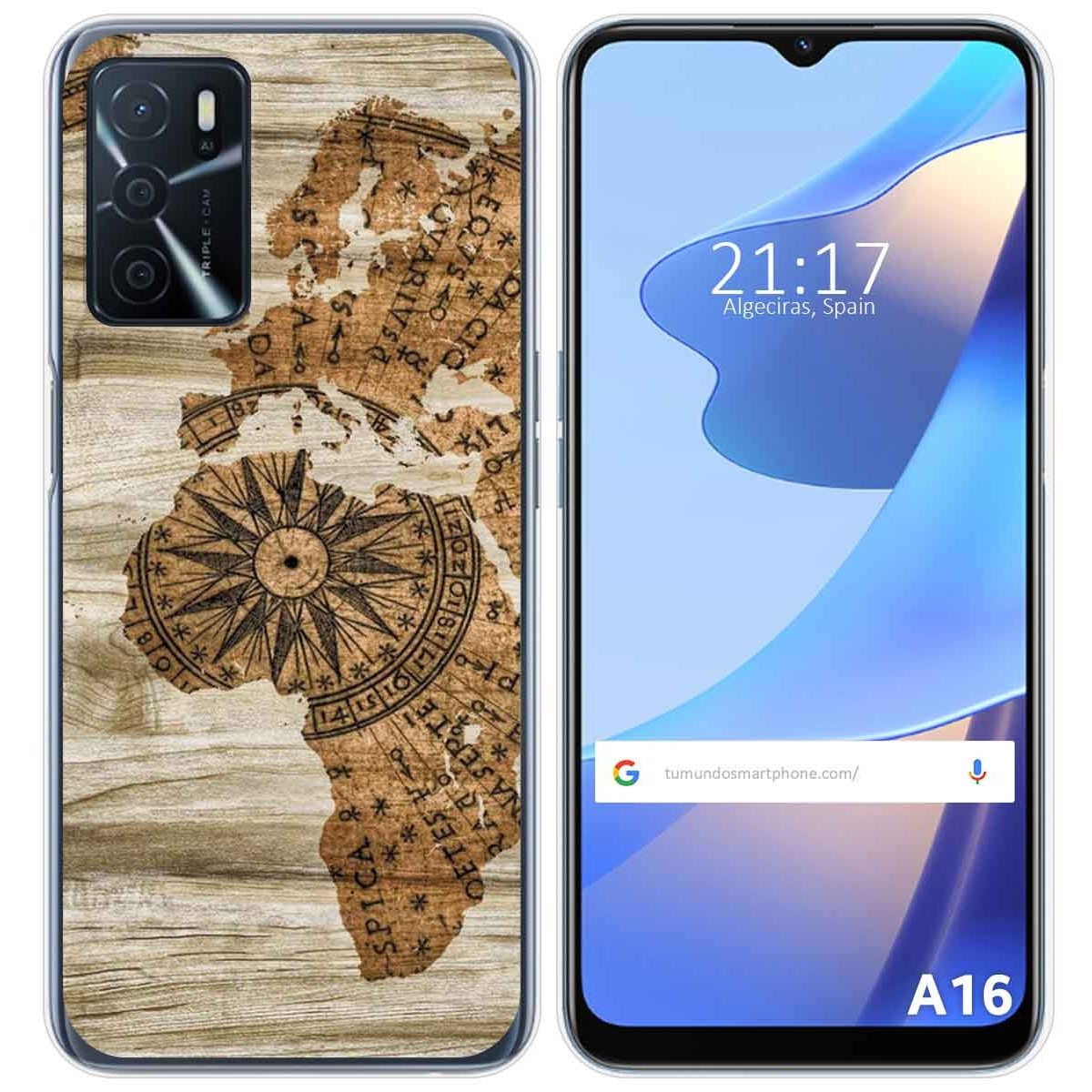 Funda Silicona para Oppo A16 / A16s diseño Madera 07 Dibujos