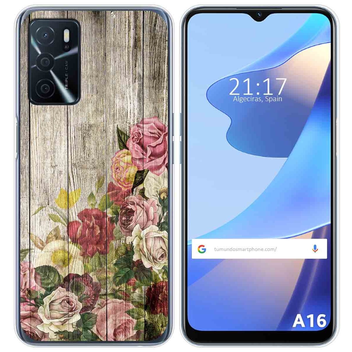 Funda Silicona para Oppo A16 / A16s diseño Madera 08 Dibujos