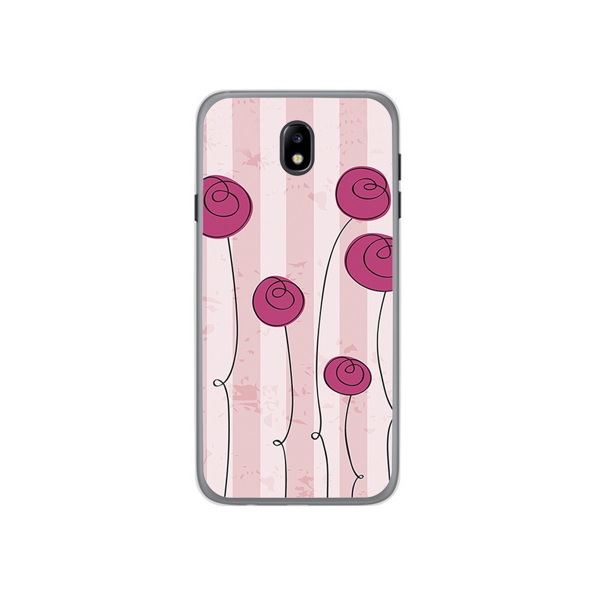 Funda Gel Tpu para Samsung Galaxy J7 (2017) Diseño Flores Vintage Dibujos