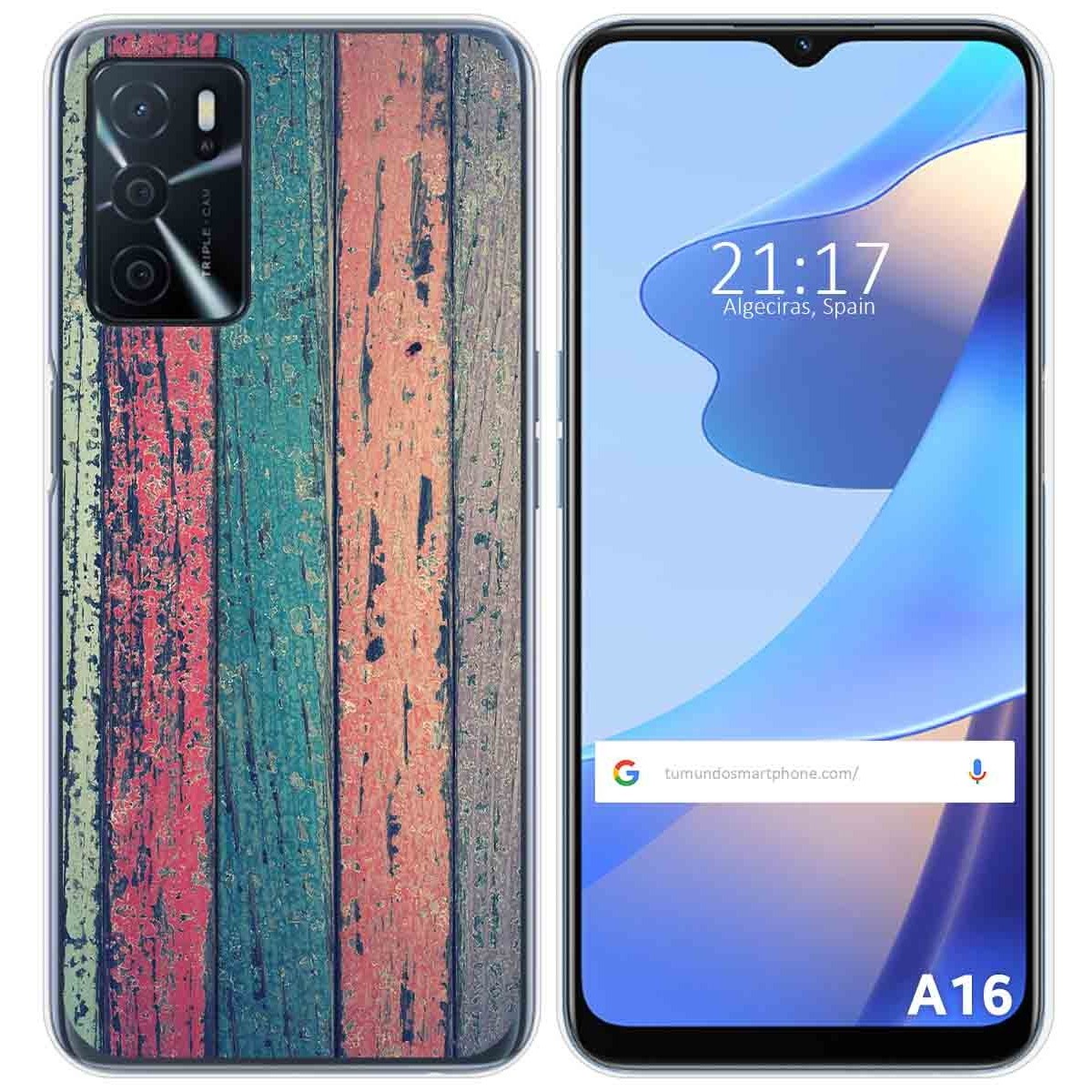 Funda Silicona para Oppo A16 / A16s diseño Madera 10 Dibujos