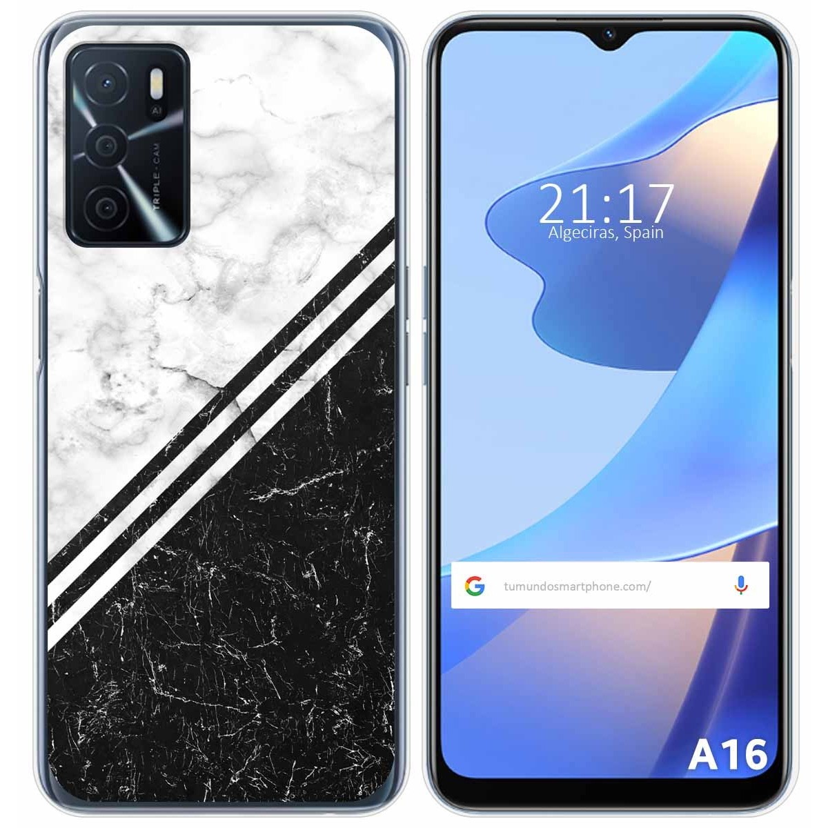 Funda Silicona para Oppo A16 / A16s diseño Mármol 01 Dibujos