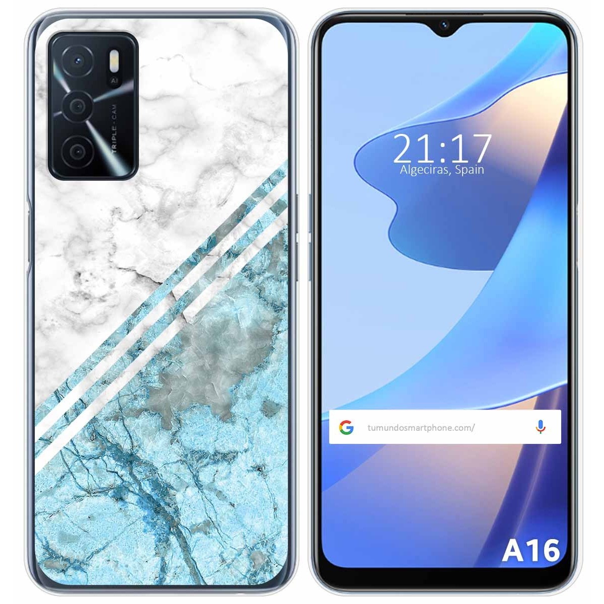 Funda Silicona para Oppo A16 / A16s diseño Mármol 02 Dibujos