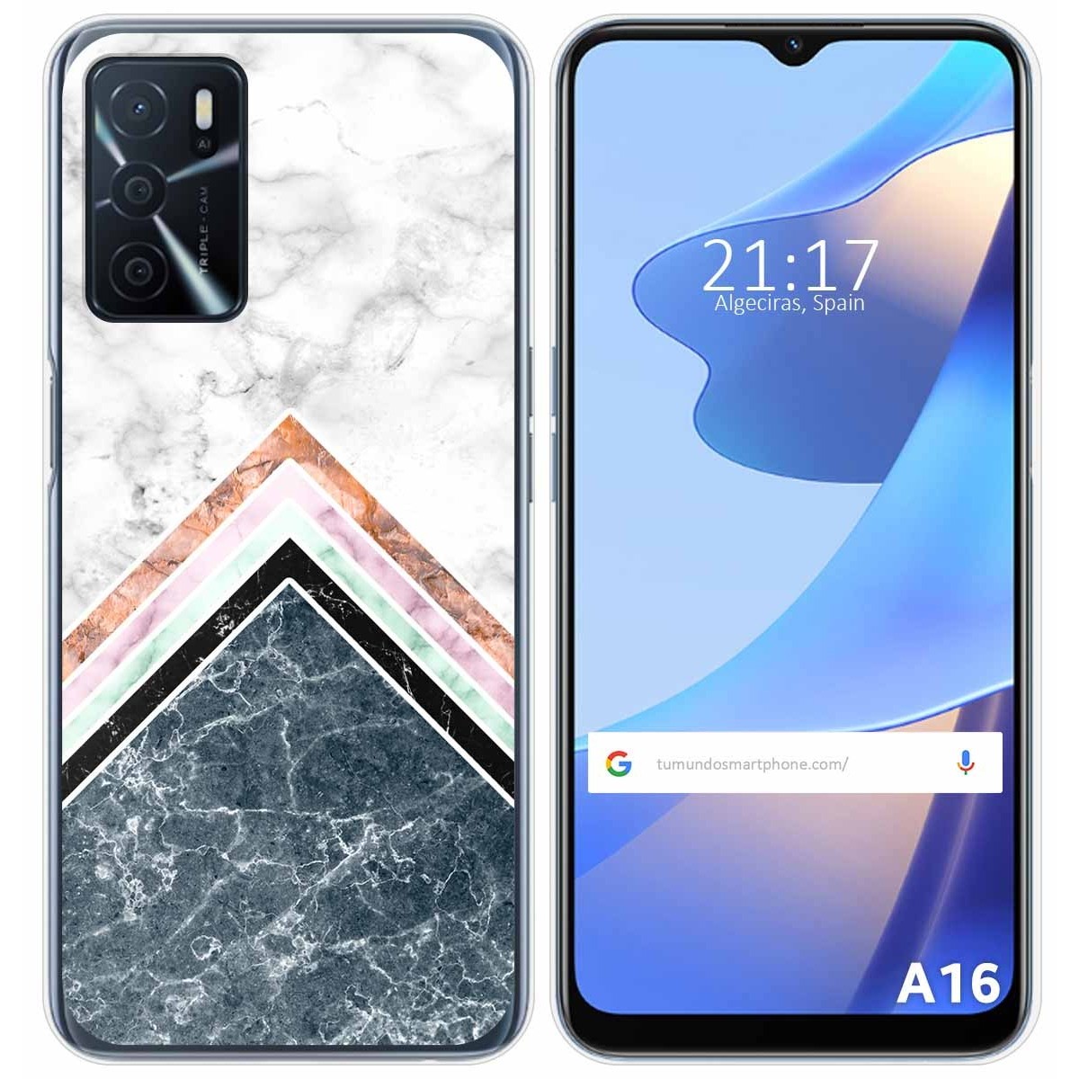 Funda Silicona para Oppo A16 / A16s diseño Mármol 05 Dibujos