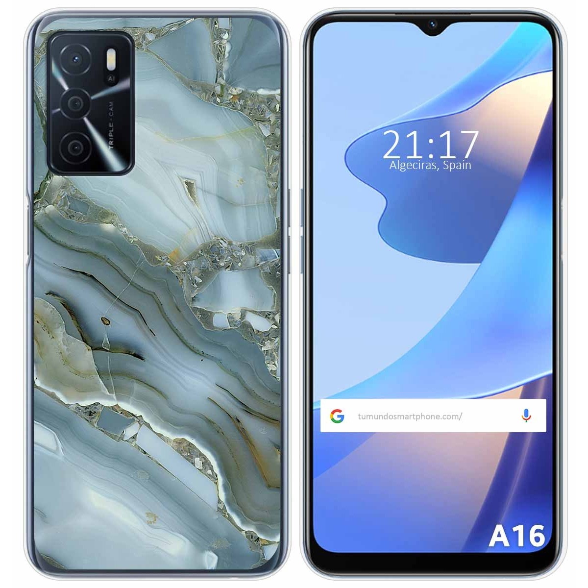 Funda Silicona para Oppo A16 / A16s diseño Mármol 09 Dibujos