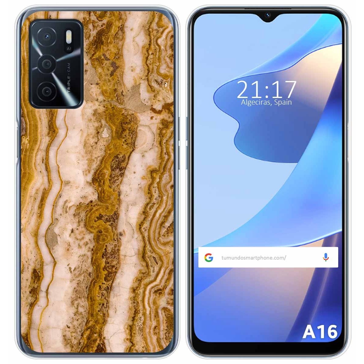 Funda Silicona para Oppo A16 / A16s diseño Mármol 10 Dibujos