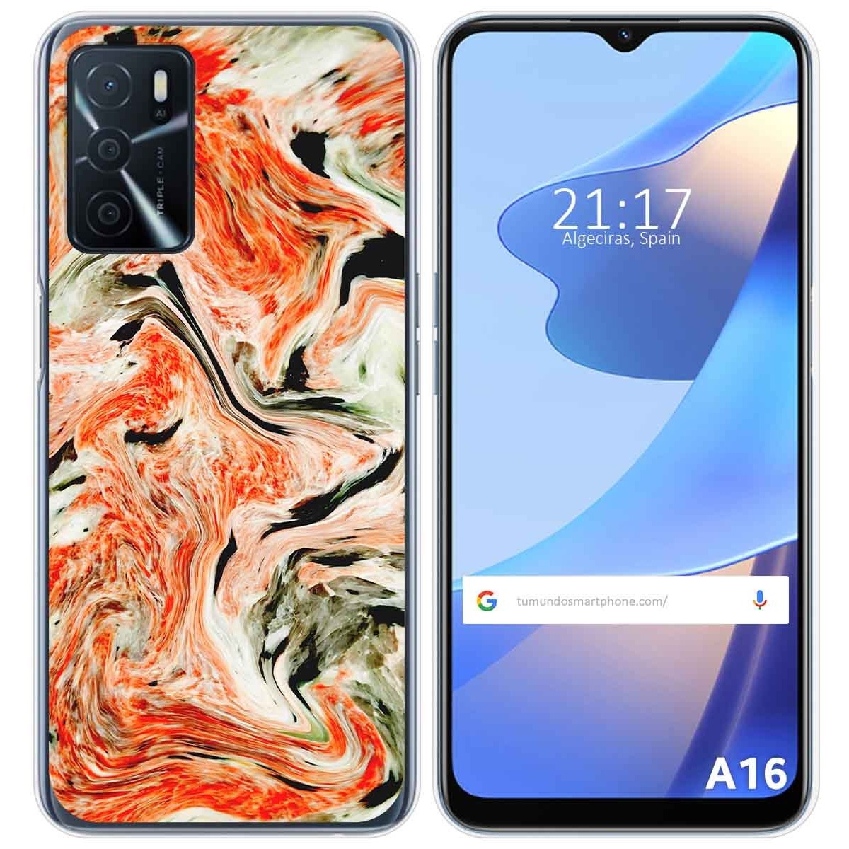 Funda Silicona para Oppo A16 / A16s diseño Mármol 12 Dibujos
