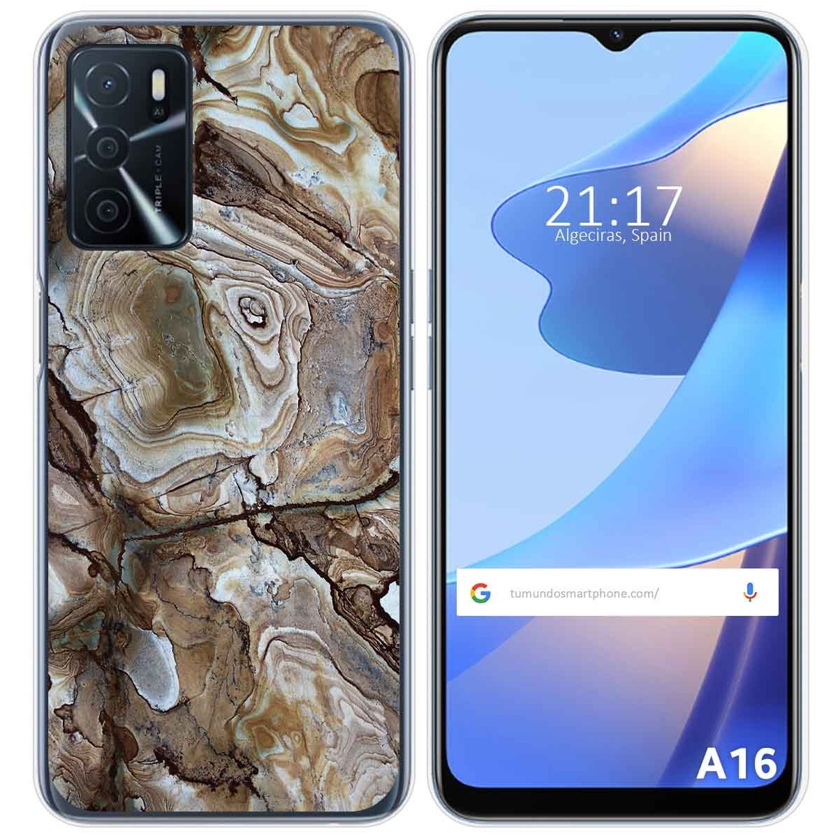Funda Silicona para Oppo A16 / A16s diseño Mármol 14 Dibujos
