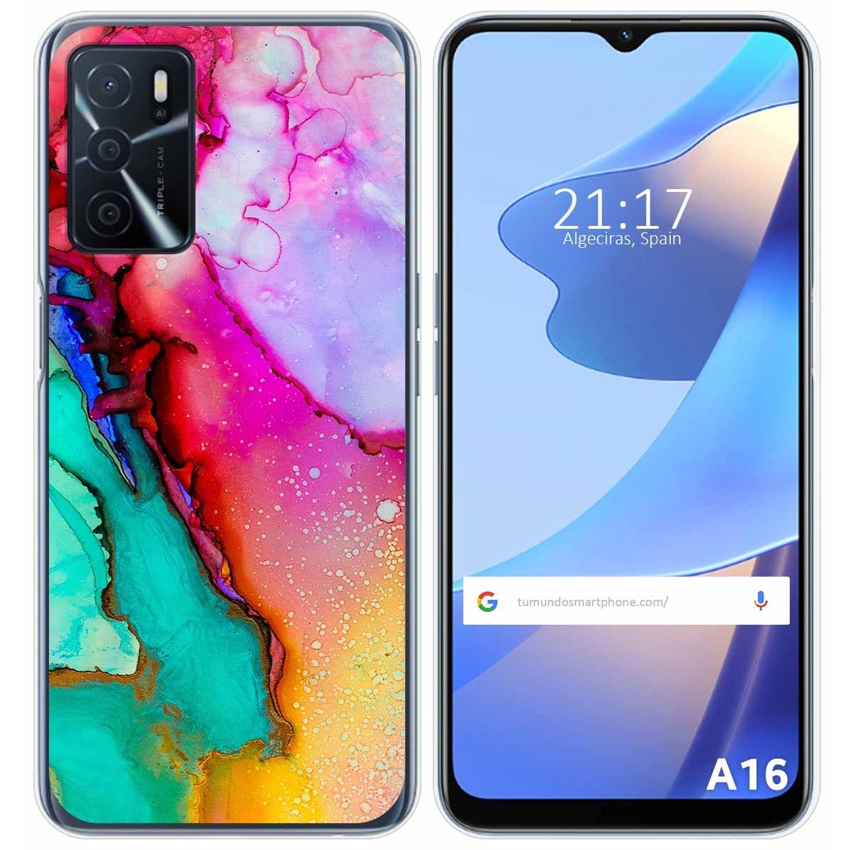 Funda Silicona para Oppo A16 / A16s diseño Mármol 15 Dibujos