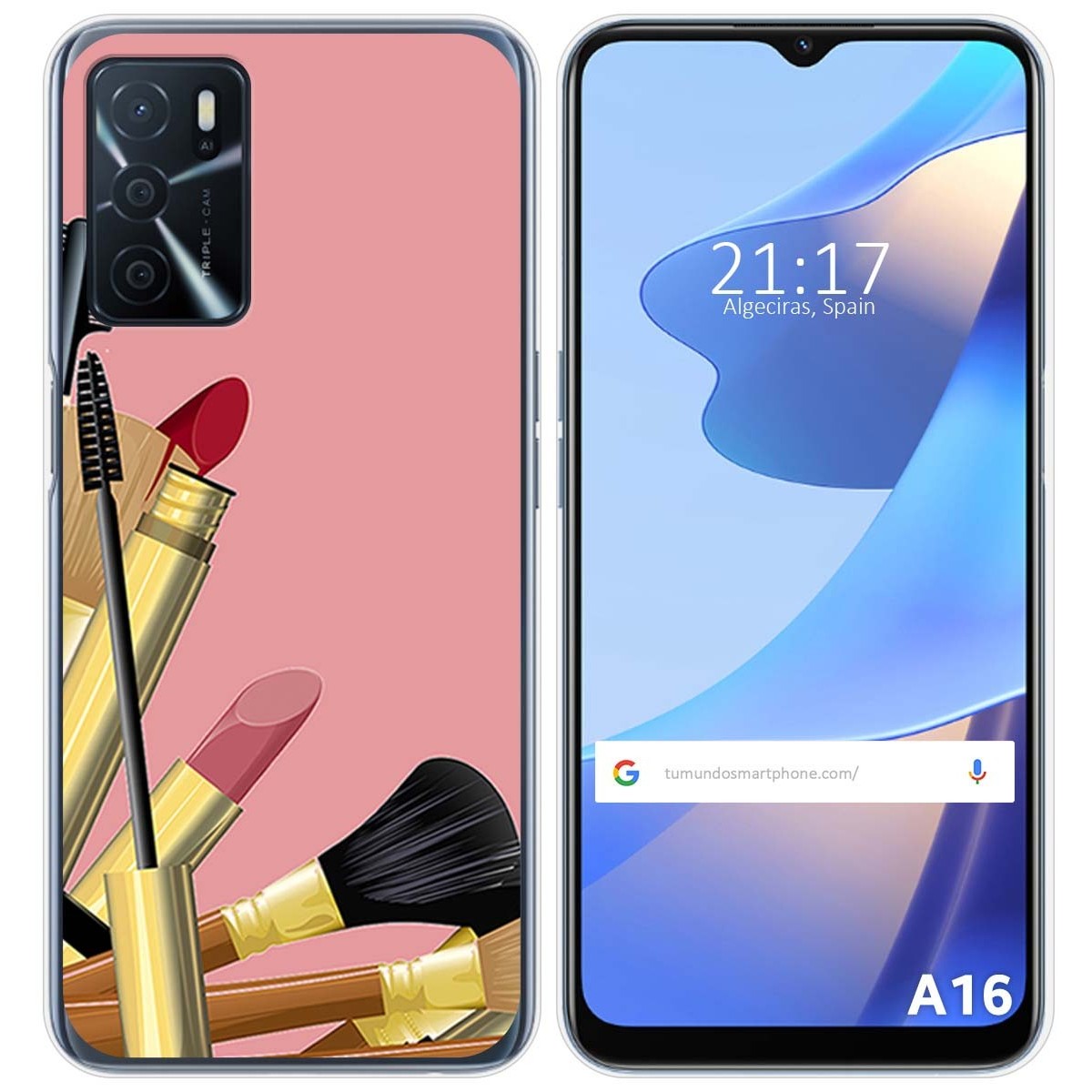 Funda Silicona para Oppo A16 / A16s diseño Brochas Dibujos