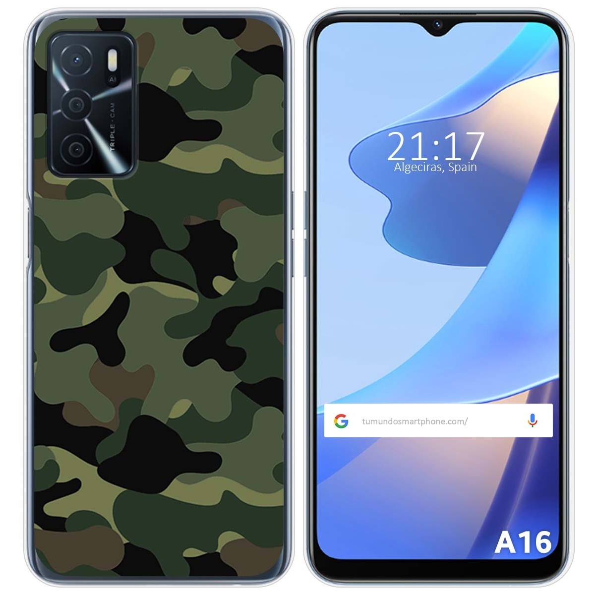 Funda Silicona para Oppo A16 / A16s diseño Camuflaje Dibujos