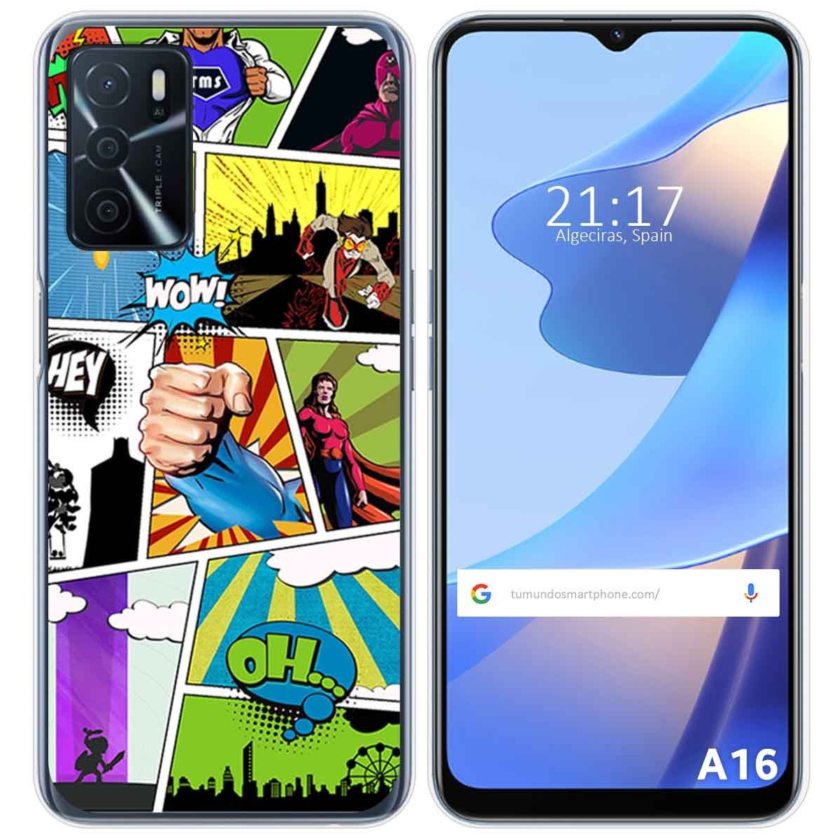 Funda Silicona para Oppo A16 / A16s diseño Comic Dibujos