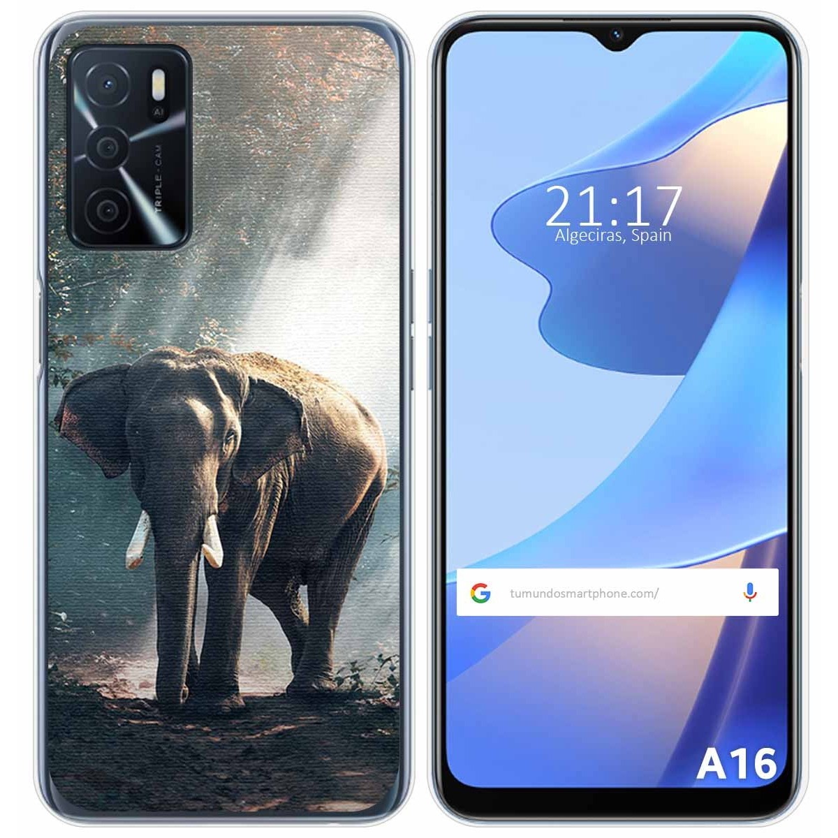 Funda Silicona para Oppo A16 / A16s diseño Elefante Dibujos
