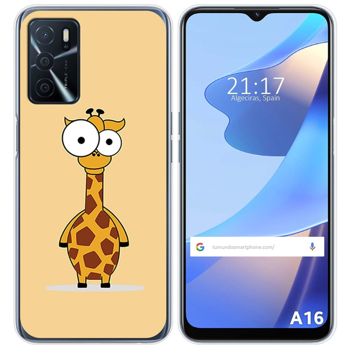 Funda Silicona para Oppo A16 / A16s diseño Jirafa Dibujos