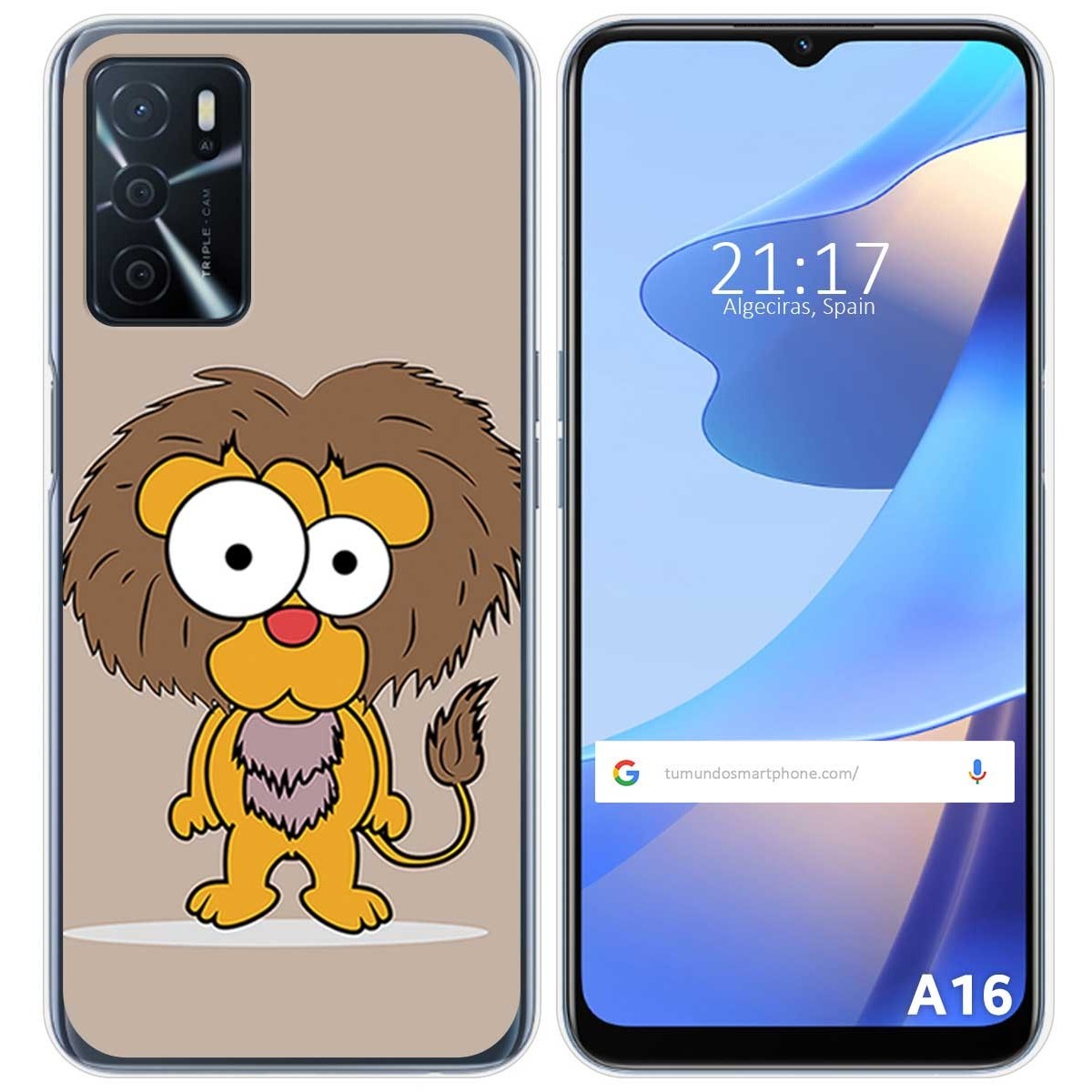 Funda Silicona para Oppo A16 / A16s diseño Leon Dibujos