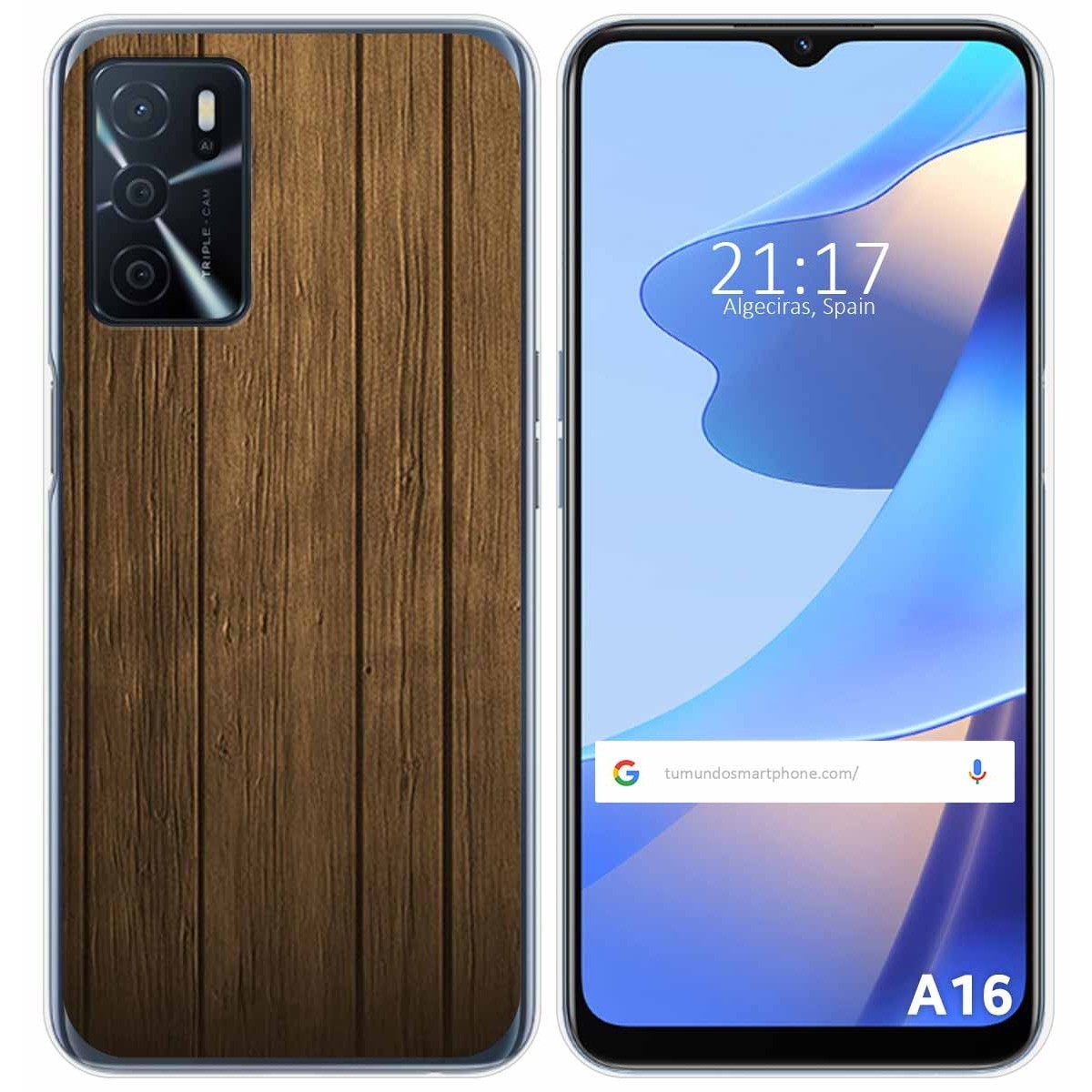 Funda Silicona para Oppo A16 / A16s diseño Madera Dibujos